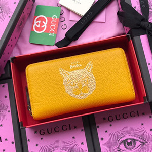 gucci leather wallet with mystic cat #521557