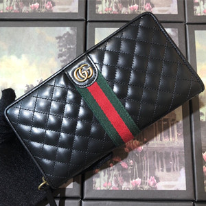 gucci leather zip around wallet with double g #536450
