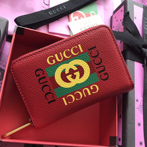 gucci print leather card case wallet #496319