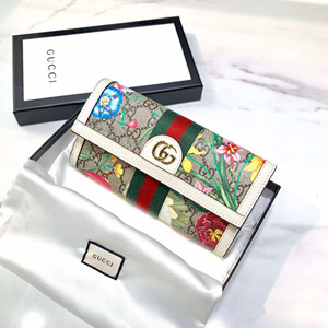 gucci ophidia gg flora continental wallet #523153