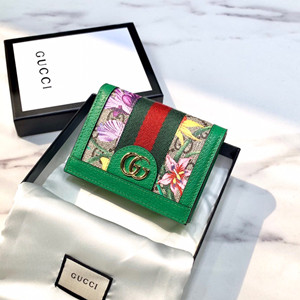 gucci ophidia gg flora card case wallet #523155