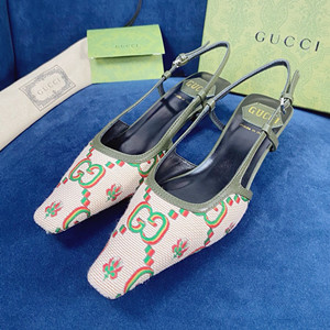 9A+ quality gucci women's gg slingback pump shoes