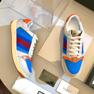 gucci screener leather sneaker shoes