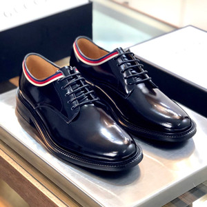 gucci leather lace-up shoes