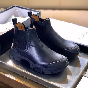 gucci men's leather ankle boot shoes