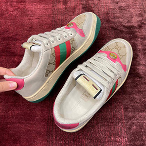 9A+ quality gucci women's screener leather sneaker shoes
