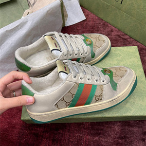 9A+ quality gucci women's screener leather sneaker shoes