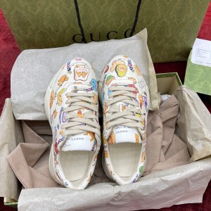 9A+ quality gucci women's phyton sneaker shoes