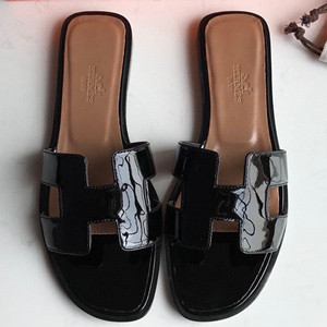 hermes oran sandal shoes patent leather