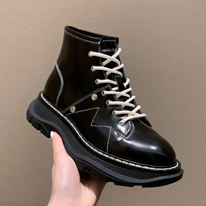alexander mcqueen tread lace up boot shoes