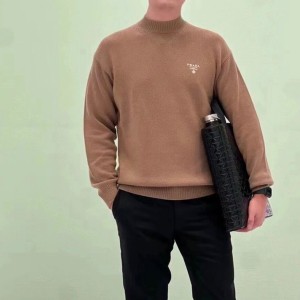 prada superfine wool crew-neck sweater