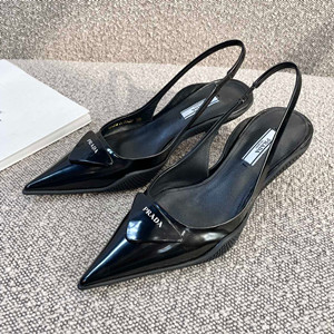 prada brushed leather slingback pumps shoes