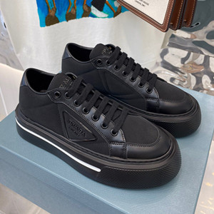 prada macro re-nylon and brushed leather sneakers shoes