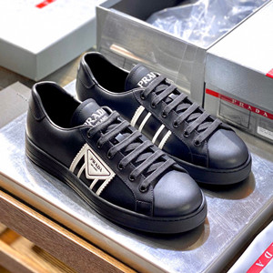 prada leather sneakers shoes