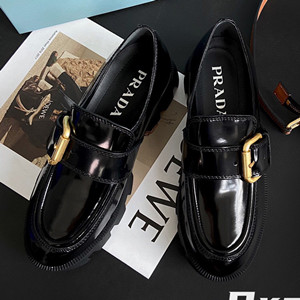 prada leather loafer shoes