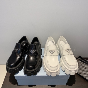 prada monolith patent leather loafers shoes