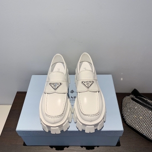 prada monolith patent leather loafers shoes