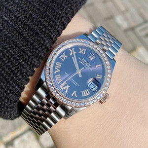 rolex datejust 31 oyster,31mm,oystersteel,everose gold and diamonds #m278381rbr