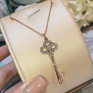 tiffany crown key pendant necklace
