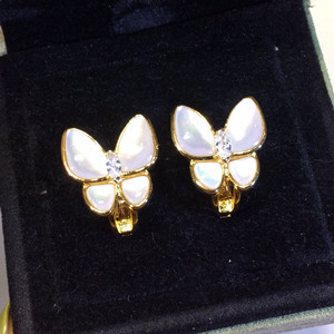 van cleef & arpels two butterfly earrings