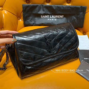 ysl saint laurent niki body bag in crinkled vintage leather #577124.jd