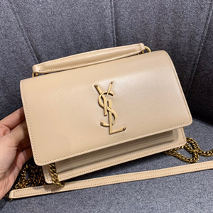 ysl saint laurent 19cm sunset chain wallet in smooth leather #533026.jd