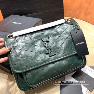 ysl saint laurent niki medium bag in crinkled vintage leather #498894