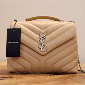 ysl yves saint laurent 24cm loulou small in quilted"y"leather