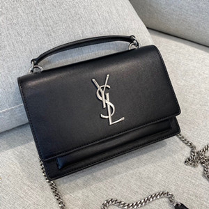 ysl yves saint laurent 19cm sunset chain wallet in smooth leather