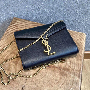 ysl yves saint laurent 19cm cassandra chain wallet in grain de poudre embossed leather