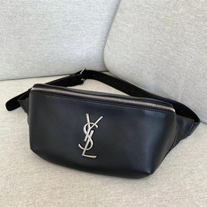 ysl yves saint laurent 25cm classic monogram belt bag in grain de poudre embossed leather