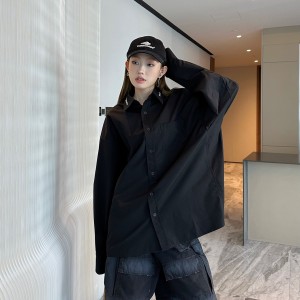 balenciaga dropped neckline shirt oversized