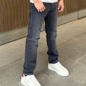 dolce & gabbana skinny stretch cotton jeans with logo embroidery
