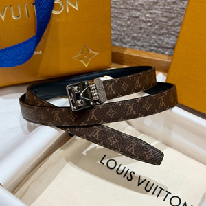 lv louis vuitton s-lock 18mm reversible belt