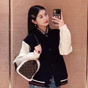 lv louis vuitton colorblock argyle cardigan