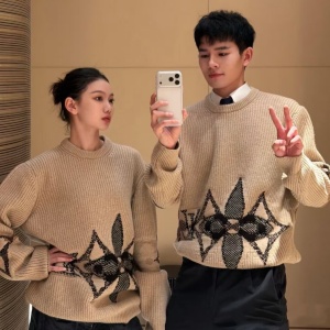 lv louis vuitton monogram pattern cardigan