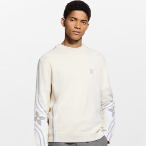 lv louis vuitton graphic knitted crewneck