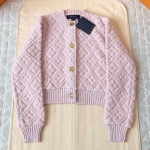 lv louis vuitton pink monogram knit set