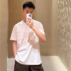 lv louis vuitton short-sleeved reflective signature t-shirt