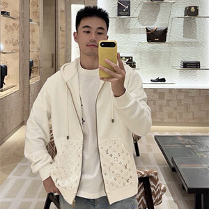 lv louis vuitton reflective zippered hoodie