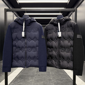 lv louis vuitton monogram short down jacket