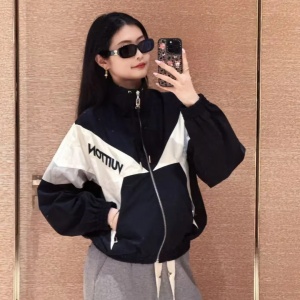 lv louis vuitton color-blocked windbreaker