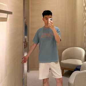 lv louis vuitton short-slleeved knitted crewneck