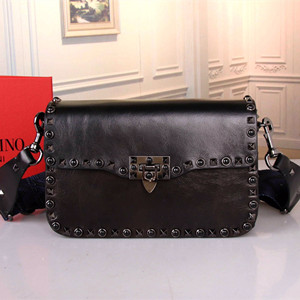 valentino 26cm rockstud calfskin crossbody bag