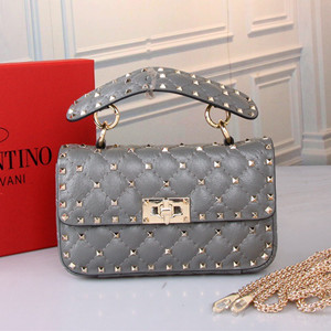 valentino 20cm small rockstud spike leather bag