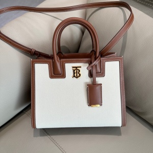 burberry tb grainy leather small tote bag