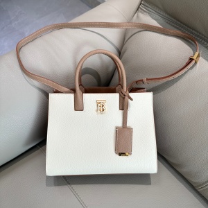 burberry tb grainy leather small tote bag