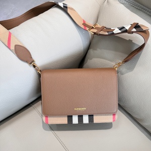check panel leather crossbody bag