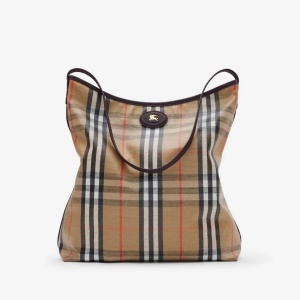 burberry check tote bag