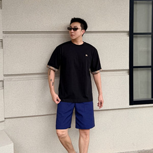 burberry check trim cotton t-shirt
